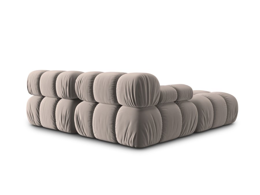 MICADONI Bellis Modul sofa, 3 sder - beige fljl og sort plastik