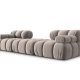 MICADONI Bellis Modul sofa, 3 sder - beige fljl og sort plastik