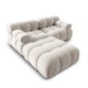 MICADONI Bellis Modul sofa, 3 sder - beige fljl og sort plastik