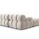 MICADONI Bellis Modul sofa, 3 sder - beige fljl og sort plastik