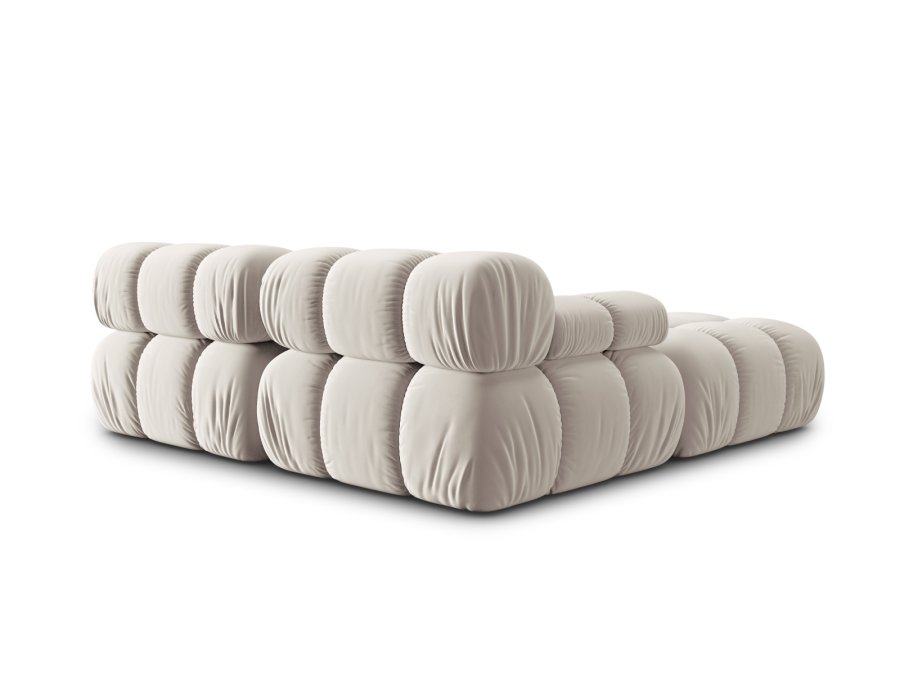 MICADONI Bellis Modul sofa, 3 sder - beige fljl og sort plastik