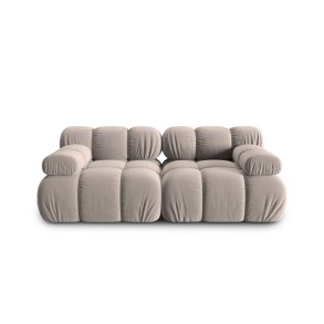 MICADONI Bellis Modul sofa, 2 sder - beige fljl og sort plastik