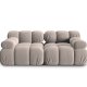 MICADONI Bellis Modul sofa, 2 sder - beige fljl og sort plastik