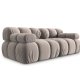MICADONI Bellis Modul sofa, 2 sder - beige fljl og sort plastik