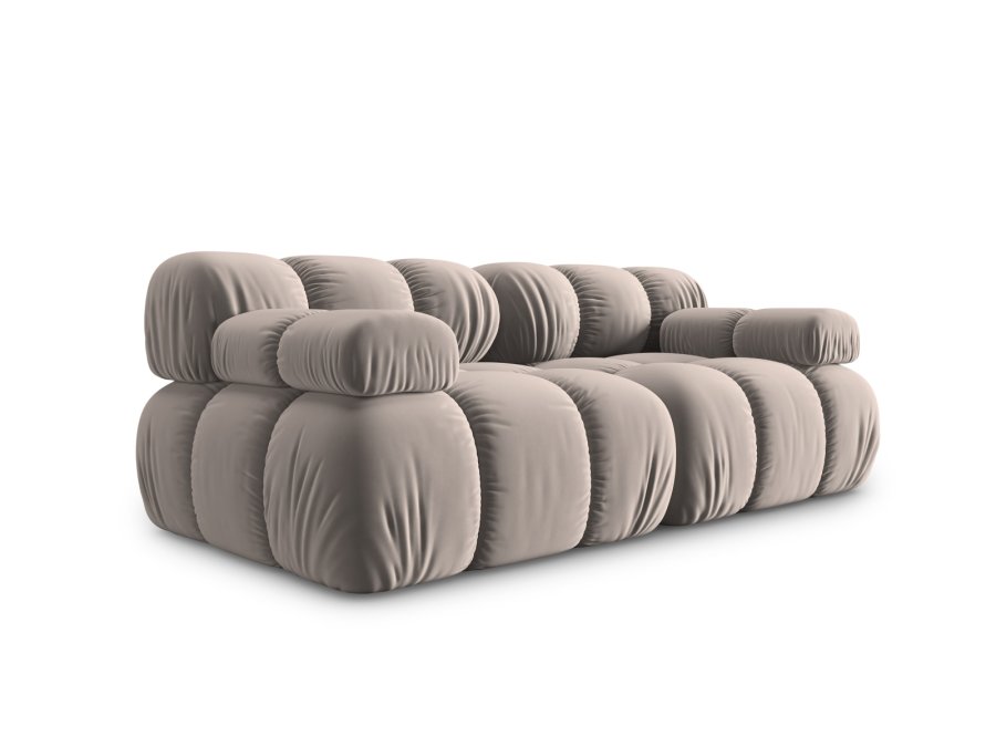 MICADONI Bellis Modul sofa, 2 sder - beige fljl og sort plastik