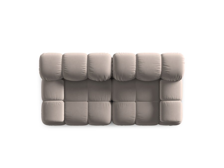 MICADONI Bellis Modul sofa, 2 sder - beige fljl og sort plastik