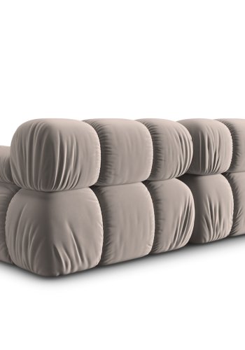 MICADONI Bellis Modul sofa, 2 sder - beige fljl og sort plastik