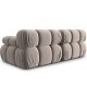 MICADONI Bellis Modul sofa, 2 sder - beige fljl og sort plastik
