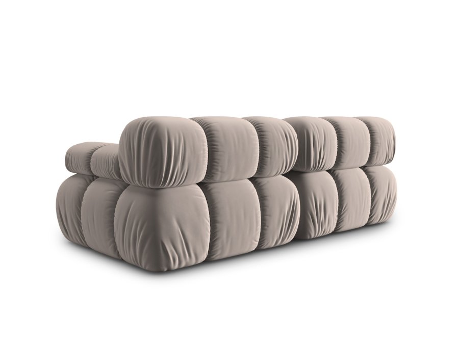 MICADONI Bellis Modul sofa, 2 sder - beige fljl og sort plastik