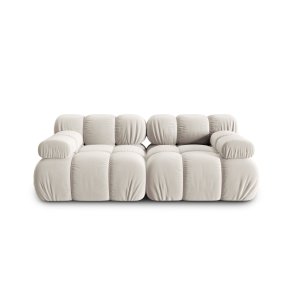 MICADONI Bellis Modul sofa, 2 sder - beige fljl og sort plastik