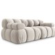 MICADONI Bellis Modul sofa, 2 sder - beige fljl og sort plastik
