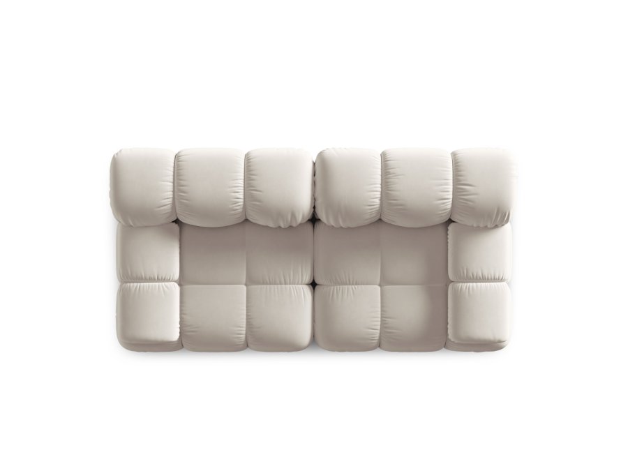 MICADONI Bellis Modul sofa, 2 sder - beige fljl og sort plastik