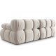 MICADONI Bellis Modul sofa, 2 sder - beige fljl og sort plastik