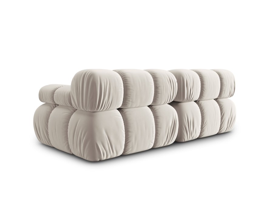 MICADONI Bellis Modul sofa, 2 sder - beige fljl og sort plastik