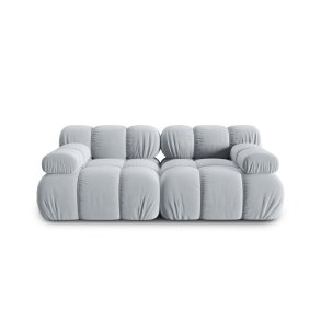 MICADONI Bellis Modul sofa, 2 sder - bl fljl og sort plastik