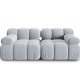 MICADONI Bellis Modul sofa, 2 sder - bl fljl og sort plastik