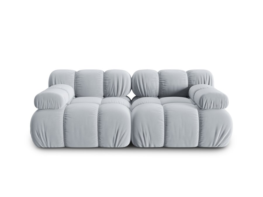 MICADONI Bellis Modul sofa, 2 sder - bl fljl og sort plastik