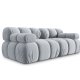 MICADONI Bellis Modul sofa, 2 sder - bl fljl og sort plastik