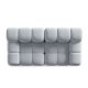 MICADONI Bellis Modul sofa, 2 sder - bl fljl og sort plastik