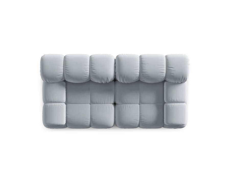 MICADONI Bellis Modul sofa, 2 sder - bl fljl og sort plastik