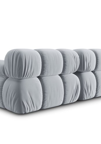 MICADONI Bellis Modul sofa, 2 sder - bl fljl og sort plastik