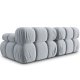 MICADONI Bellis Modul sofa, 2 sder - bl fljl og sort plastik