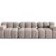 MICADONI Bellis Modul sofa, 3 sder - beige fljl og sort plastik