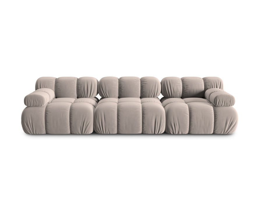 MICADONI Bellis Modul sofa, 3 sder - beige fljl og sort plastik