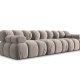 MICADONI Bellis Modul sofa, 3 sder - beige fljl og sort plastik
