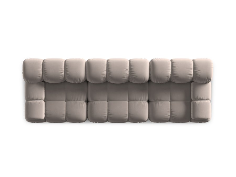 MICADONI Bellis Modul sofa, 3 sder - beige fljl og sort plastik