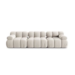 MICADONI Bellis Modul sofa, 3 sder - beige fljl og sort plastik