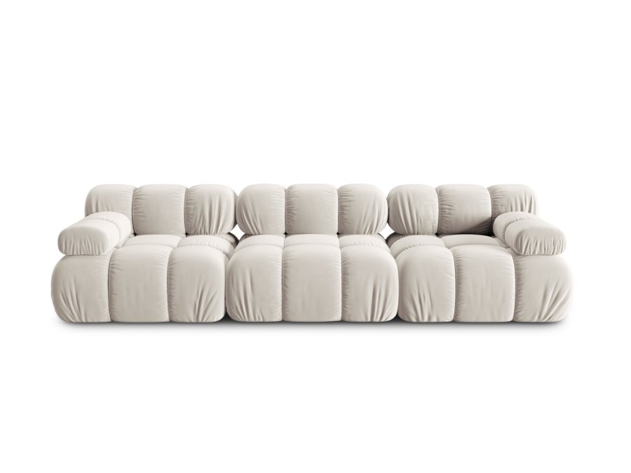 MICADONI Bellis Modul sofa, 3 sder - beige fljl og sort plastik