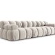 MICADONI Bellis Modul sofa, 3 sder - beige fljl og sort plastik