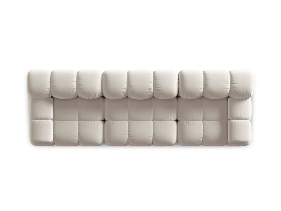 MICADONI Bellis Modul sofa, 3 sder - beige fljl og sort plastik