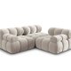 MICADONI Bellis Modul sofa, 3 sder - beige fljl og sort plastik