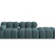 MICADONI Bellis Modul sofa, hjre, 4 sder - bl fljl og sort plastik