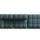 MICADONI Bellis Modul sofa, hjre, 4 sder - bl fljl og sort plastik