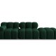 MICADONI Bellis Modul sofa, hjre, 4 sder - grn fljl og sort plastik