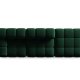MICADONI Bellis Modul sofa, hjre, 4 sder - grn fljl og sort plastik
