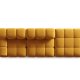 MICADONI Bellis Modul sofa, hjre, 4 sder - gul fljl og sort plastik