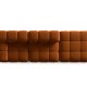 MICADONI Bellis Modul sofa, hjre, 4 sder - orange fljl og sort plastik