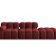 MICADONI Bellis Modul sofa, hjre, 4 sder - rd fljl og sort plastik