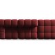 MICADONI Bellis Modul sofa, hjre, 4 sder - rd fljl og sort plastik