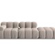 MICADONI Bellis Modul sofa, hjre, 4 sder - beige fljl og sort plastik