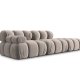MICADONI Bellis Modul sofa, hjre, 4 sder - beige fljl og sort plastik