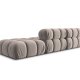 MICADONI Bellis Modul sofa, hjre, 4 sder - beige fljl og sort plastik