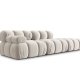 MICADONI Bellis Modul sofa, hjre, 4 sder - beige fljl og sort plastik