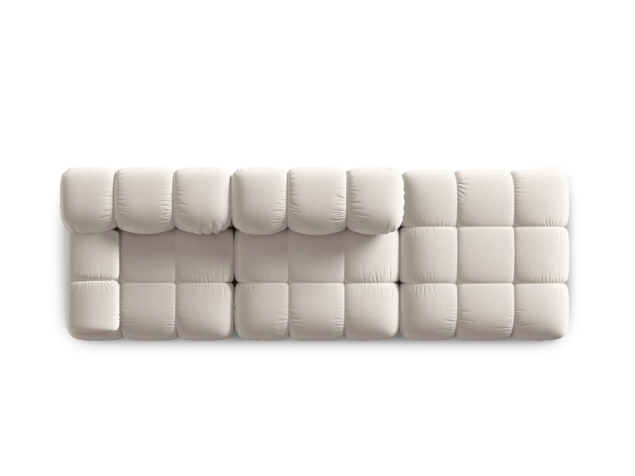 MICADONI Bellis Modul sofa, hjre, 4 sder - beige fljl og sort plastik