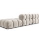 MICADONI Bellis Modul sofa, hjre, 4 sder - beige fljl og sort plastik