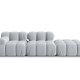 MICADONI Bellis Modul sofa, hjre, 4 sder - bl fljl og sort plastik